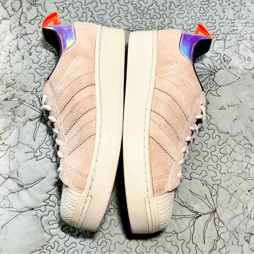 Adidas x Girls Are Awesome Superstar Plateau Women's size 8.5 FW8084 2020💛 - Picture 3 of 15